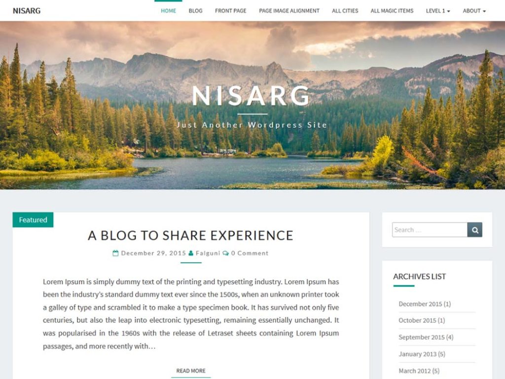 Nisarg WordPress Theme